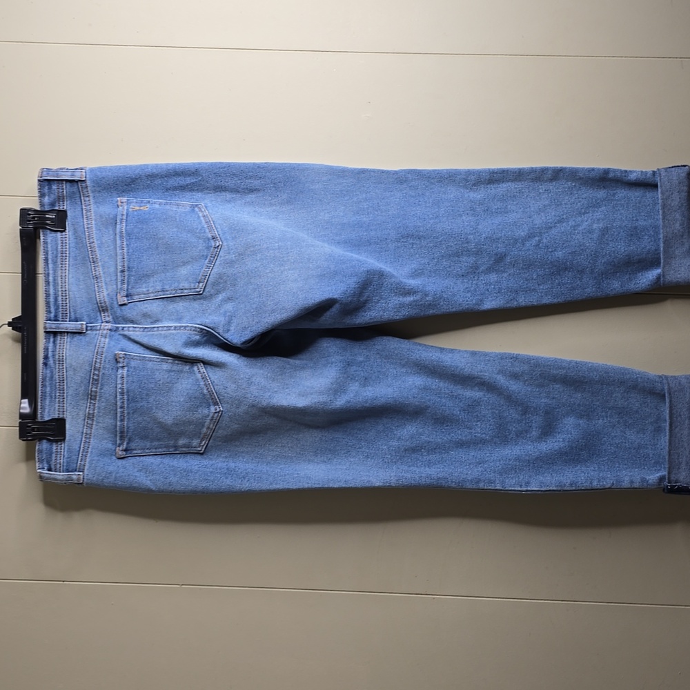 Women's Distressed Blue Weekend Crop Jeans 4/27 Vintage America - Picture 7 of 10